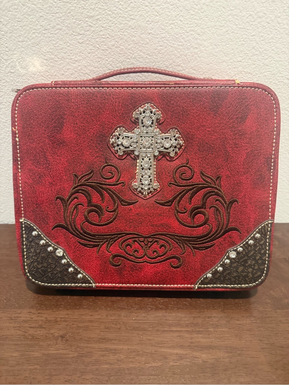 Montana West Western Rhinestone Cross Bible Cover Case